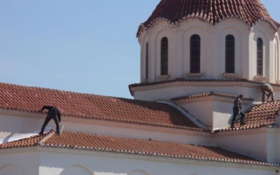 Στεγανοποίηση διαρροών κεραμοσκεπής Ιερού Ναού Υψώσεως Τιμίου Σταυρού Φερών Ν. Έβρου